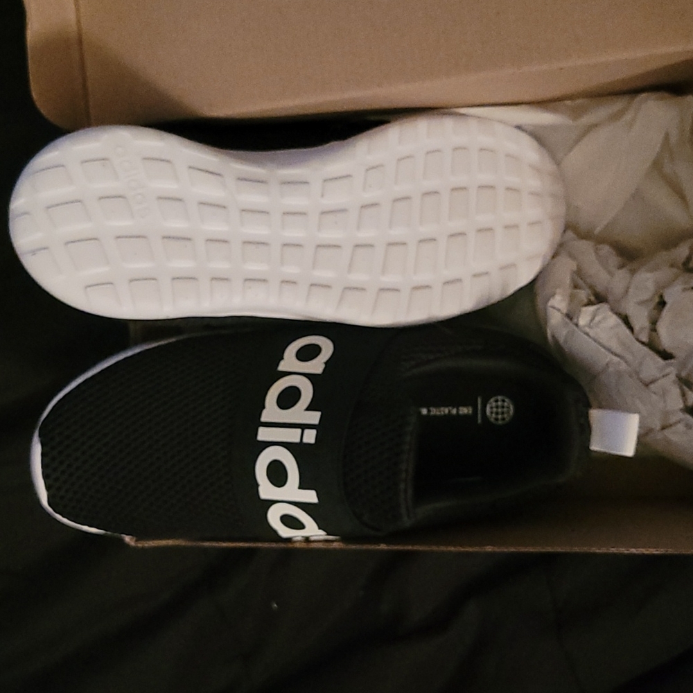 Black and White kids Adidas shoes